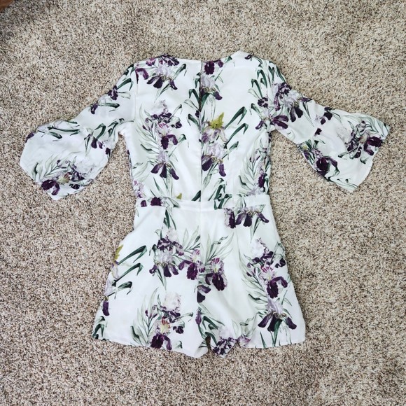 Eliane Rose White Floral Romper Size 2 - Picture 2 of 6